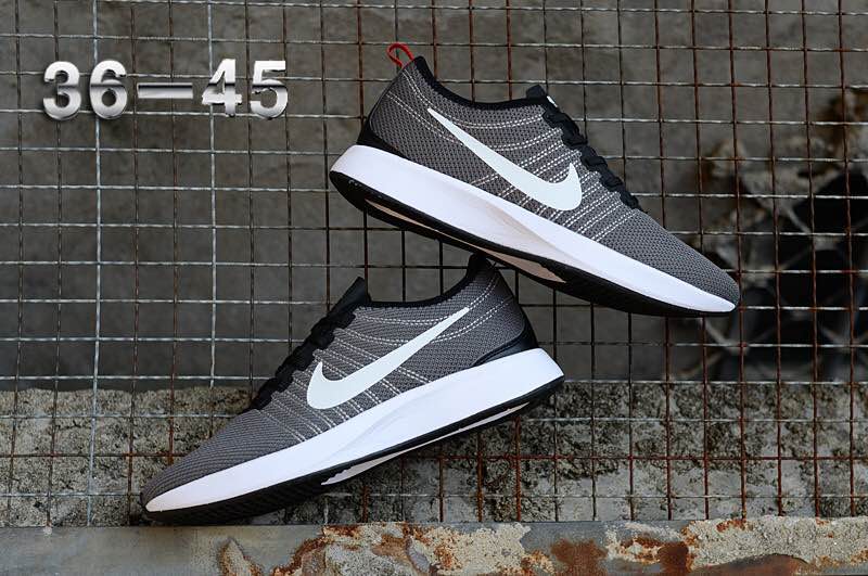 Women Nike Dualtone Racer Grey Black White Shoes